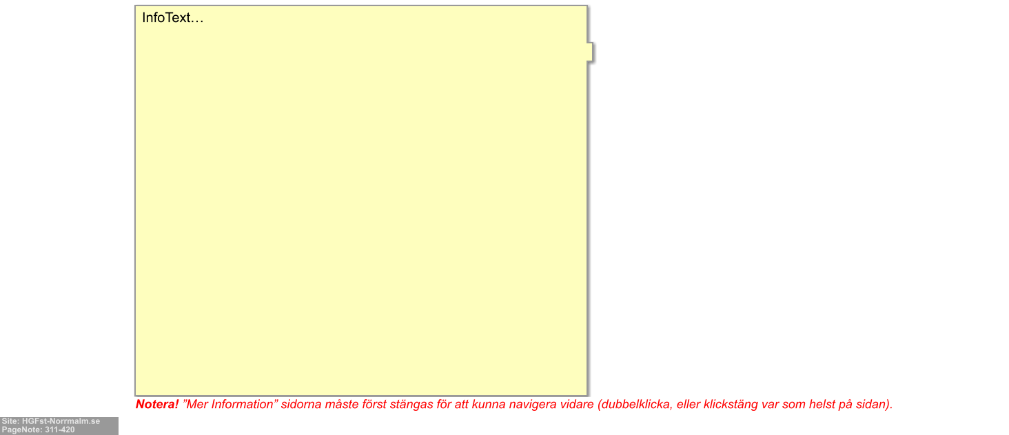 Site: HGFst-Norrmalm.se PageNote: 311-420  Notera! ”Mer Information” sidorna måste först stängas för att kunna navigera vidare (dubbelklicka, eller klickstäng var som helst på sidan). InfoText…